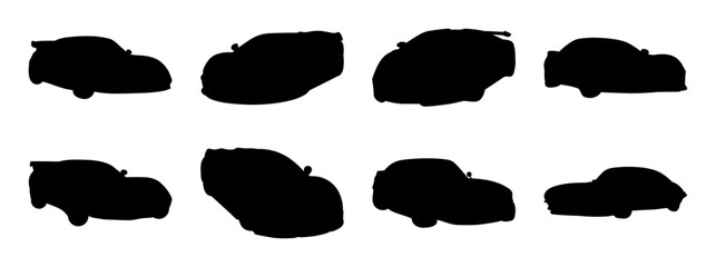 Sport car silhouette set vector design big pack of illustration and icon