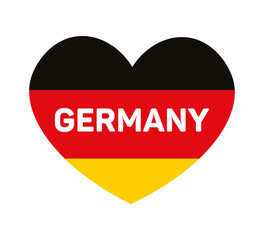 Germany flag in heart shape, vector design