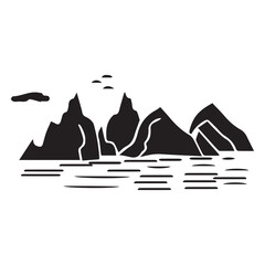 mountain icon vectors symbol illustration