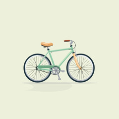 flat vector bicycle on a isolated background