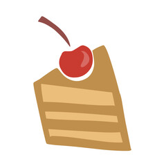 icon ice cream and piece of cake vector