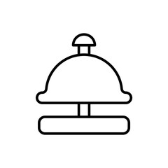 Bell outline icons, minimalist vector illustration ,simple transparent graphic element .Isolated on white background