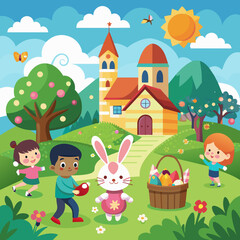 Easter Day Vector Graphics Vibrant Designs for Festive Celebrations