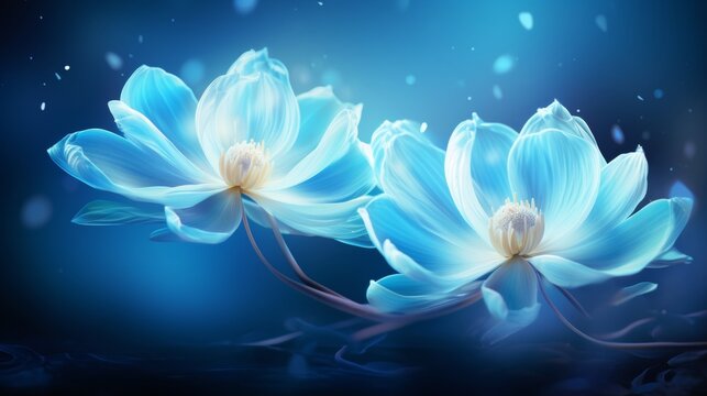 Elegant greeting card concept featuring delicate white magnolia petals in dual light exposure
