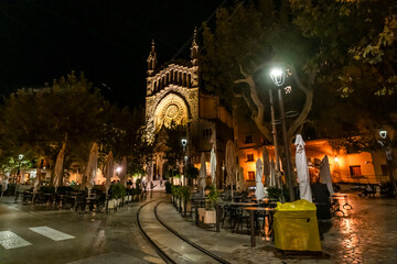 beautiful night view of Sóller, Mallorca, Spain - 767860741