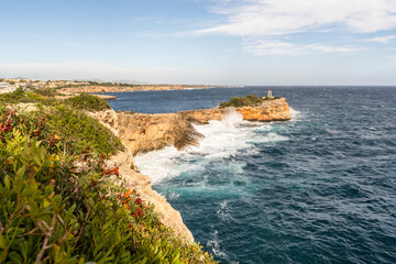 amazing view of coastline in Porto Cristo, Mallorca, Spain - 767860912