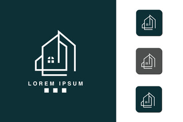 Fototapeta premium Simple Real Estate Logo Monogram