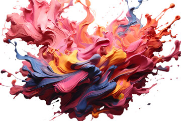 "Experience the mesmerizing allure of vibrant colors in motion. This dynamic image captivates with its swirling hues, inviting you into a world of artistic exploration. PNG background removed.