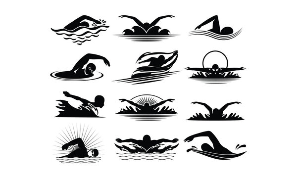 Swimmer  Silhouette, Cut File, cutting files, printable design, Clipart