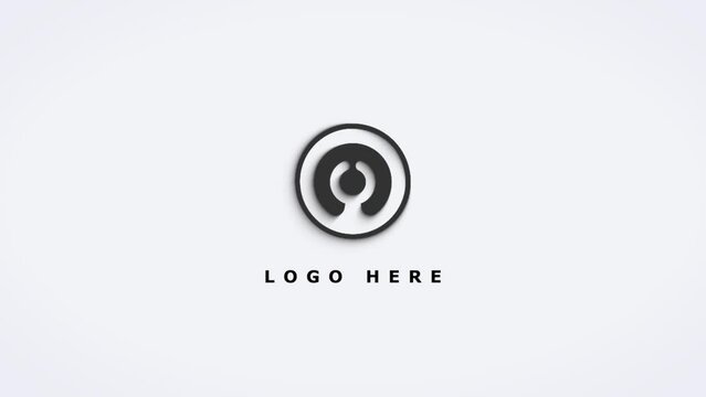 3d clean minimal abstract logo reveal. 