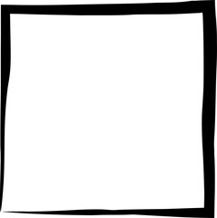 Square frames brush strokes. Set of design elements