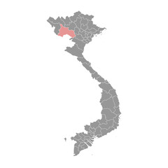 Son La province map, administrative division of Vietnam. Vector illustration.