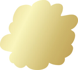 Golden speech bubble icon, chat, talk, messenger