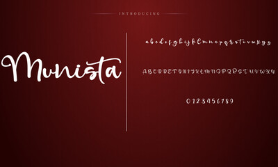 signature Font Calligraphy Logotype Script Brush Font Type Font lettering handwritten