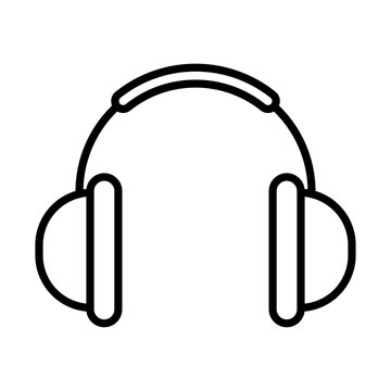 recommend clip art: Headphones icon line icon
