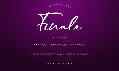 signature Font Calligraphy Logotype Script Brush Font Type Font lettering handwritten