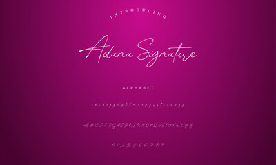 signature Font Calligraphy Logotype Script Brush Font Type Font lettering handwritten