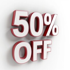 50 percent off discount sign