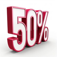 Red 50 percent sign