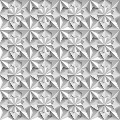 3D paper geometric pattern design, seamless pattern design