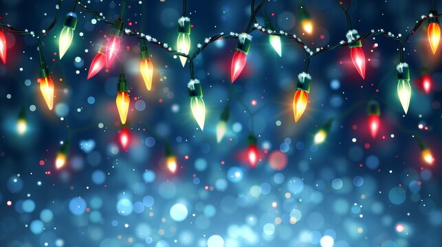 A Christmas lights background in modern format.