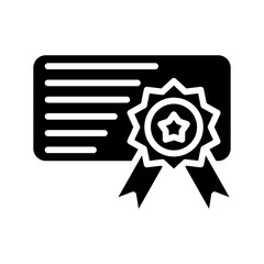 Certificate glyph icon