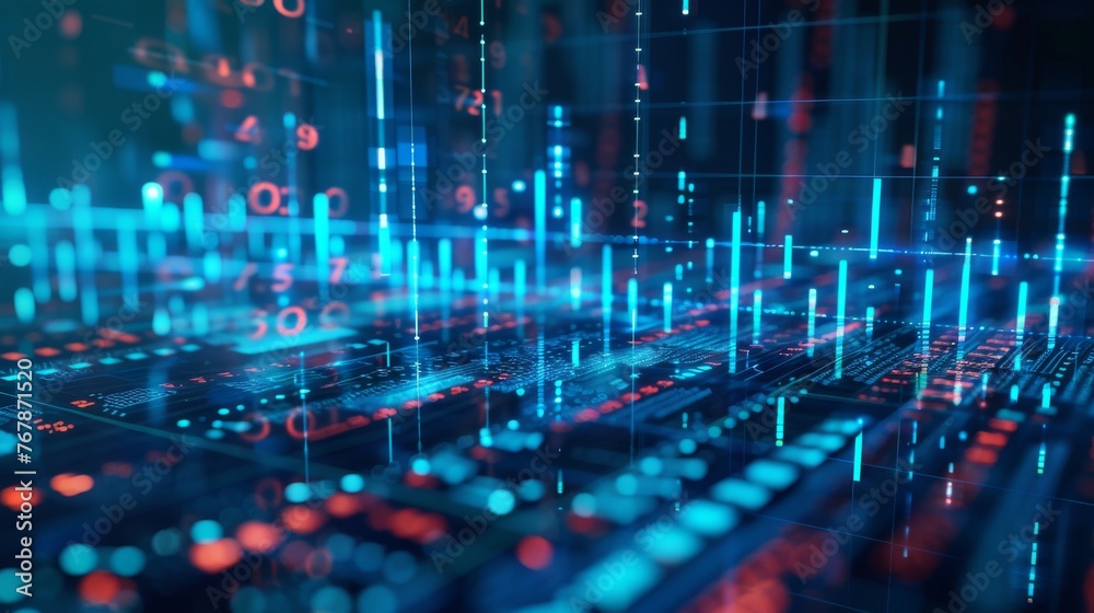 Aufkleber Analytics Finance and Business Concept. Business Intelligence BI and Big Data Analytics...