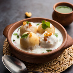 dahi vada or bhalla is a popular snack in india