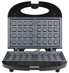 Belgian waffle maker isolated on a transparent background.