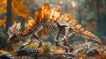 discovery of intact dinosaur fossils - obrazy, fototapety, plakaty