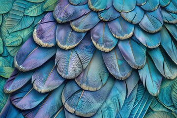 Flight of Elegance: Bird Feathers Creating a Stunning Background