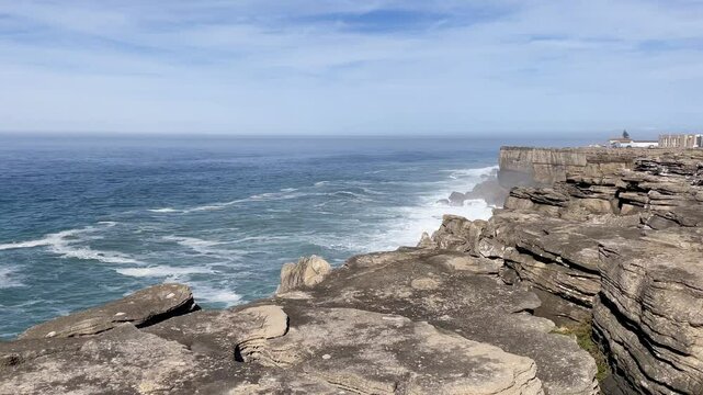 Panoramic view of Cabo Carvoeiro, Peniche, Portugal.