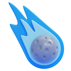 PNG 3D Asteroid icon isolated on a white background © sonisokell