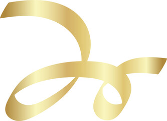 Gold ribbon, christmas, new year, holiday