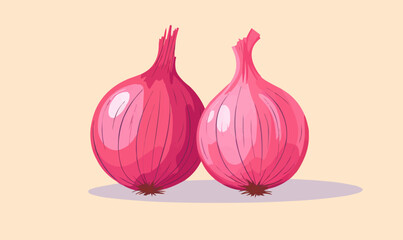 Onion vector flat minimalistic asset isolated vector style illustration