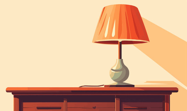 table lamp vector flat minimalistic isolated vector style illustration --ar 5:3 --v