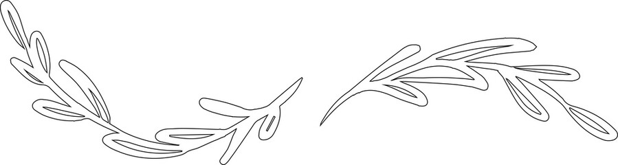 Line border set and scribble. Design element