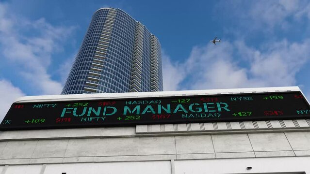 FUND MANAGER written on Stock Market Board