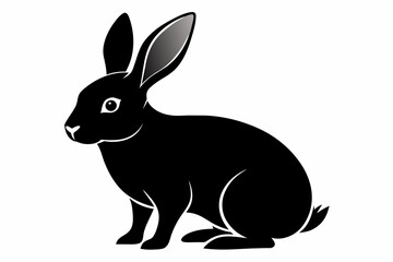 beautiful-black-rabbit-silhouette-with-white-background.