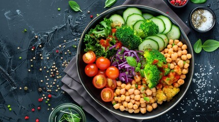 Fresh and tasty green chickpea vegetables food on a bowl plate. AI generated - obrazy, fototapety, plakaty