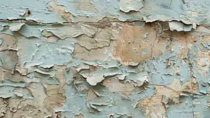 Close-up of deteriorating blue paint on a textured wall, depicting decay and the passage of time.