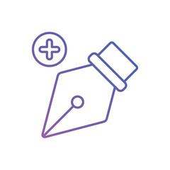 Gradient Color Add Anchor vector icon