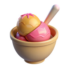 ice cream isolated on white