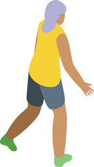 Senior play basketball icon isometric vector. Sport workout. Sports training