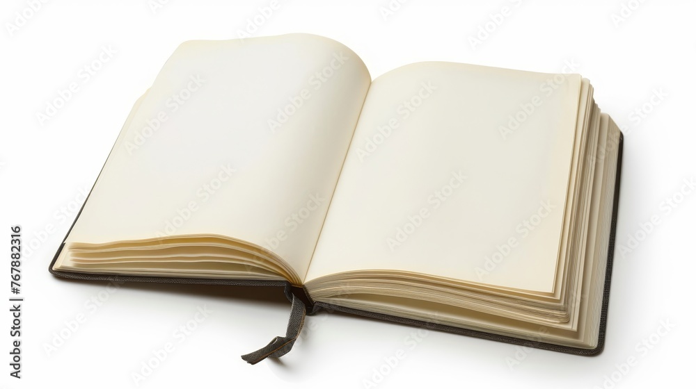 Poster White notebook with clipping path on a white background