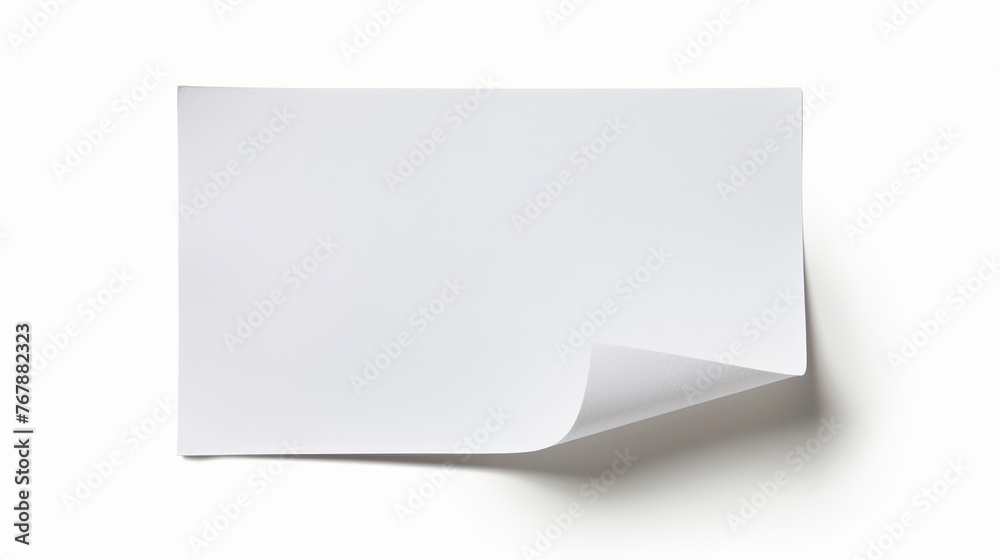Aufkleber white note paper with a clipping path on a white background