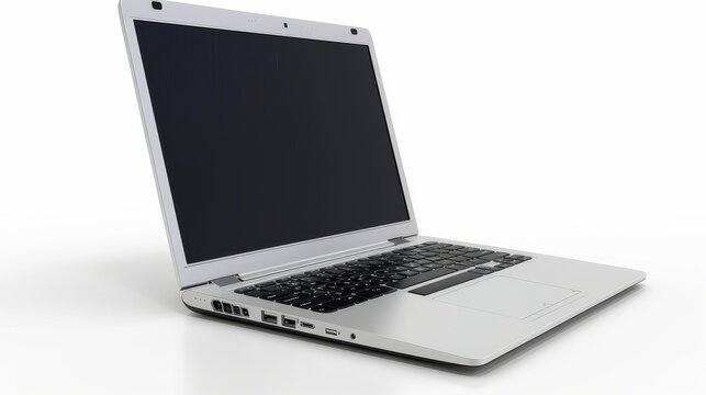 Clipping path included, isolated laptop on white