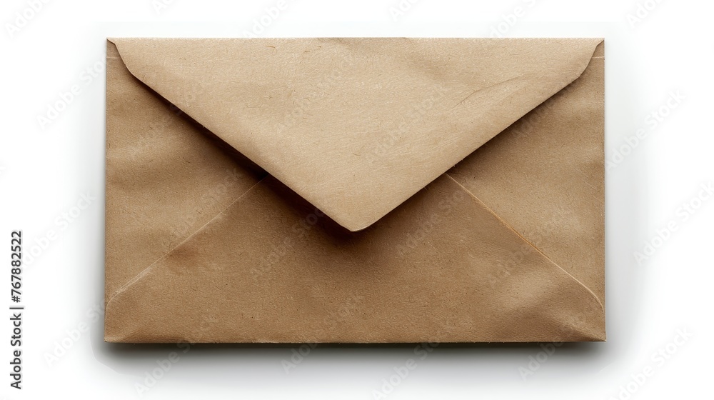 Aufkleber Isolated white background with clipping path of blank envelope
