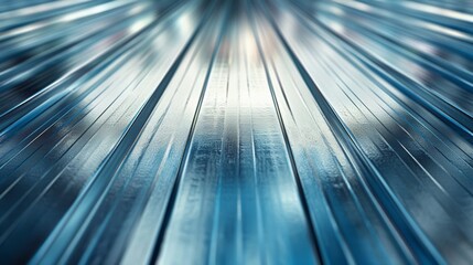 A close up of a metal surface with some blue lines, AI