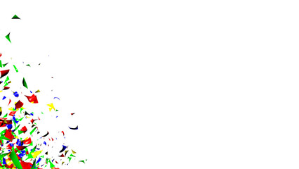 confetti red color, green color, blue color on alpha channel